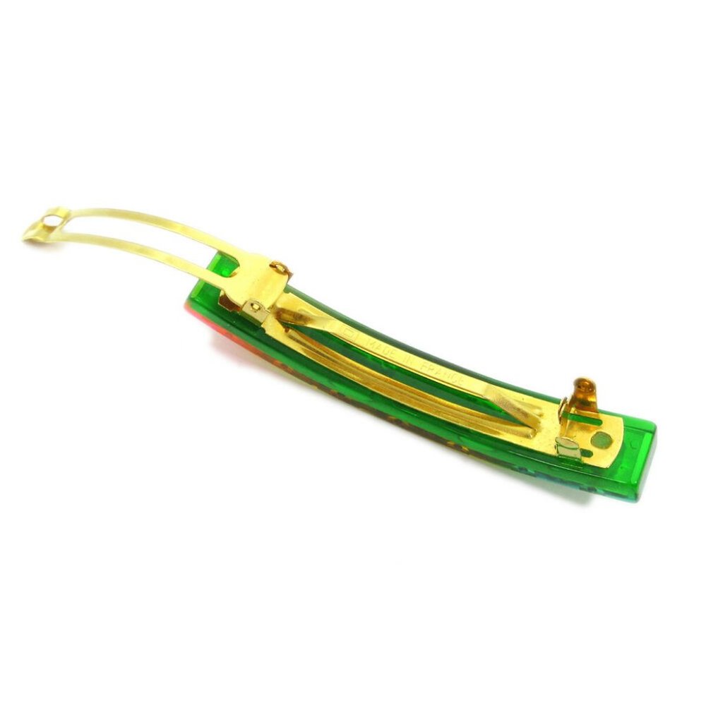 CHANEL CC Logos Hair Clip Hairpin Barrette Rainbow - Picture 2 of 4